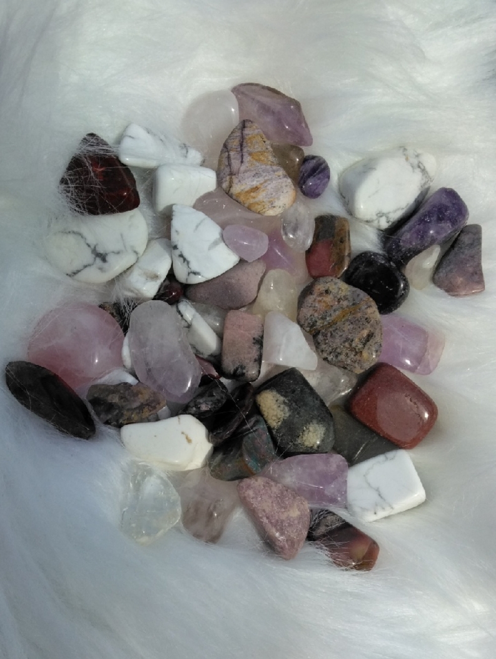 55 Pink Purple And White Stone Set - Attract Self Love & Romantic Love Clarity